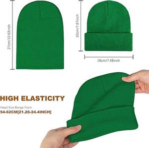 Chapeau beanie en tricot d'hiver imperméable de haute qualité avec logo personnalisé, tissu 100% laine avec broderie 3D, unisexe, pour enfants, extérieur - Product Image 4