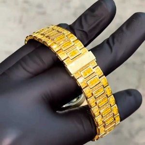 Relojes de Pulsera Modernos y Personalizados de Hip Hop, de Acero Inoxidable, con Esfera Cuadrada y Diamantes Negros y Blancos Cultivados en Laboratorio, para Hombre - Product Image 3