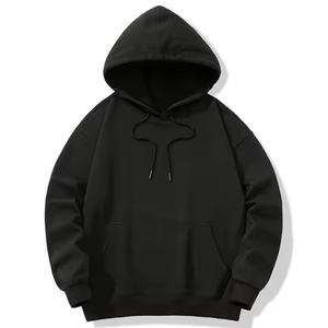 Sudadera con capucha de lana de algodón 100% de alta calidad para mujer, ropa de invierno con logotipo personalizado, patrón sólido, sudadera teñida lisa - Product Image 1