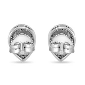 NOVAMART Fine Zarkan Trendy <b>Silver</b> <b>Stud</b> <b>Earrings</b> Water Drop Ball Pattern Religious Cute Style Rhodium Brass Zircon Pearl for Wed - Product Image 4