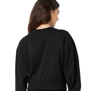 Suéter Corto Casual para Mujer, Color Sólido, Cuello Redondo, Estilo Holgado, Primavera, Otoño, Invierno, 100% Bordado, 2026 - Product Image 3