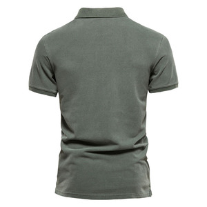 Polyester Coton POLO Mode Casual Hommes Solide Couleur Polo À Manches Courtes pour Hommes - Product Image 3