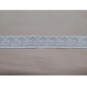 High Quality <b>White</b> Floral 100% Nylon Eco-Friendly Organza <b>Lace</b> Trim for Apparel Decoration or Costumes Available at Price - Product Image 1