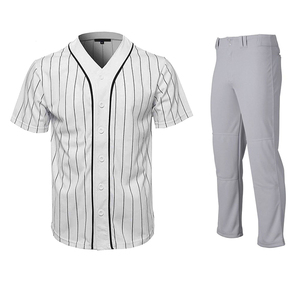 Maillot de baseball fabriqué professionnellement en couleur unie, service OEM personnalisé, pantalon simple, dernier design, uniforme de baseball - Product Image 1