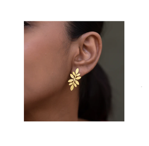 ขายส่งต่างหูห่วงทองเหลืองแฟชั่นเครื่องประดับออกแบบใหม่ผู้หญิงเครื่องประดับทองเหลืองต่างหูบรรจุที่กําหนดเอง - Product Image 1