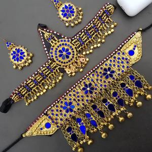 Traditional Afghani Cultural Handmade Diamond Geometric Antique Silver Plated Vintage <b>Fashion</b> Tribal Ethnic <b>Necklace</b> for Women - Product Image 4