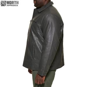 Haute qualité hommes Slim Fit peau de mouton veste en cuir nouvelle mode High Street Style pour motos motards veste en cuir véritable - Product Image 3