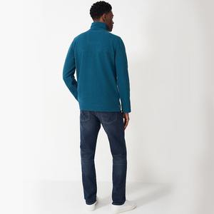 Sweat uni à manches longues Old Money de qualité supérieure pour homme Sweat-shirt épais à fermeture éclair brodée vintage pour l'hiver Logo personnalisé - Product Image 4