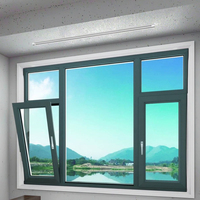 Fenêtre à auvent battant série 113 de haute qualité en alliage d'aluminium insonorisée pour cuisine, salle de bain, villa - Commande manuelle, certifiée Energy Star