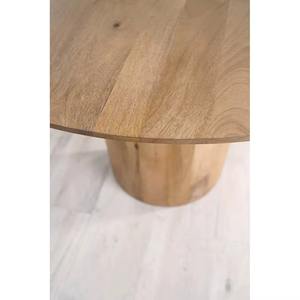 Table à manger en bois massif 200 CM Texture de bois riche Design élégant Style industriel moderne Meubles de salle à manger durables Atelier - Product Image 2