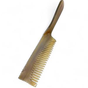 Vente en gros de peignes communs écologiques corne de buffle et corne de boeuf peigne de massage méridien tête en croissant artisanat naturel pour le massage - Product Image 3