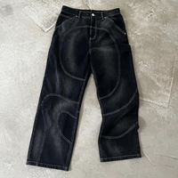 Kivotech Manufacturing – Nouveaux ensembles de costumes en jean deux pièces noirs personnalisés de haute qualité pour hommes – Tenues en jean pour hommes