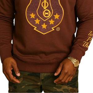 Sweat-shirt Iota Phi Theta Shield 100% coton molletonné Broderie en chenille de qualité supérieure Vêtements de fraternité grecque pour hommes Vêtements décontractés - Product Image 3