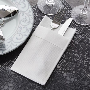 Serviette de table de poche Airlaid 16x16 pouces 1-8 plis lin doux au toucher biodégradable jetable pour la restauration fête USA STOCK - Product Image 2