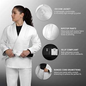 Kimono de Jiu-Jitsu Premium Personnalisé pour l'Entraînement et la Compétition en Arts Martiaux – Uniforme Durable en Tissage Perlé, Léger et Respirant - Product Image 5