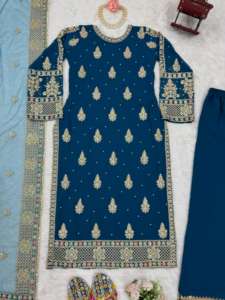 ชุดปาลาซโซดีไซเนอร์ยอดนิยม พร้อมกางเกงปาลาซโซและผ้าคลุมไหล่ ชุดพื้นเมืองอินเดีย ราคาไม่แพง - Product Image 5