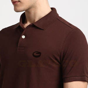 Nuevo estilo personalizado para camiseta Polo Patrón sólido Mejor material Tejido de punto Ropa informal para su propio diseño - Product Image 6