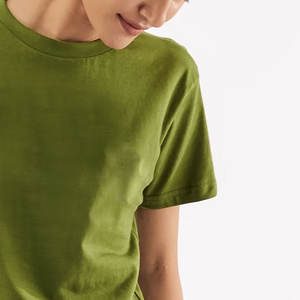 Alta calidad nuevo superventas verano 100% algodón moda transpirable 100% algodón Mujer camiseta venta al por mayor alta calidad camiseta - Product Image 5