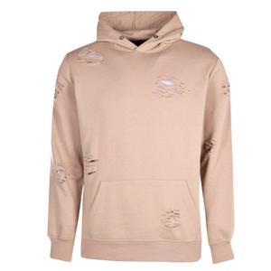 Fabricant de sweat à capuche personnalisé de broderie de détresse à la mode sweats à capuche en coton épais sweats à capuche en éponge française - Product Image 1