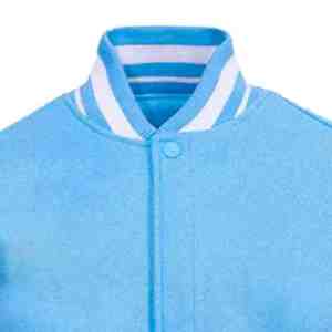 Chaquetas universitarias de talla grande para hombre, nuevo estilo, venta al por mayor, chaqueta Letterman con mangas de cuero para la calle en blanco - Product Image 5