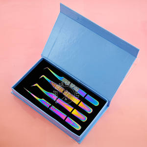 Pinzas para Extensión de Pestañas con Punta de Fibra Fina, Herramienta para Volumen X, para Uso Profesional en Extensión de Pestañas - Product Image 1