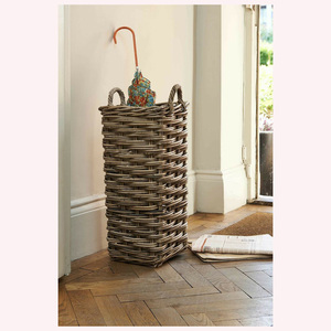 Porte-parapluie moderne en rotin 2025 organique | Structure d'herbe de mer tissée à la main avec un thème animal amusant | Décor fonctionnel - Product Image 5