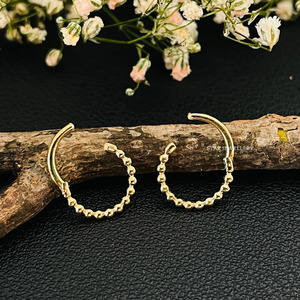 14K Solid <b>Gold</b> Bead Daith Clicker Piercing Fine Jewelry. - Product Image 5
