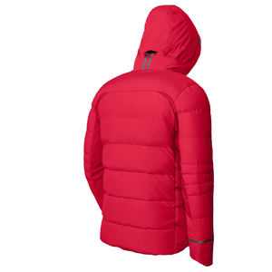 Veste matelassée à capuche rouge personnalisée pour hommes Manteau matelassé à bulles avec poches zippées - Product Image 2