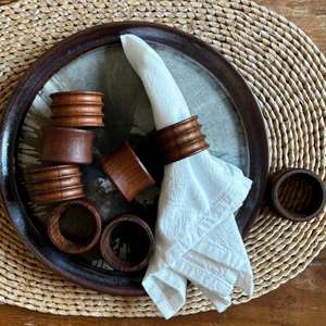 Servilletero de madera rústica diseño hecho a mano para recepción de bodas de granja elegante mesa de cena de vacaciones y reuniones - Product Image 5