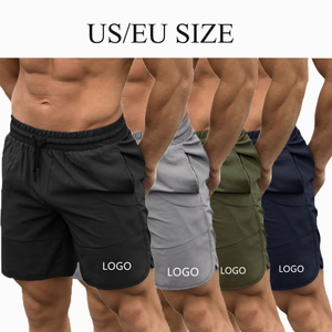 Nuevo diseño personalizado deporte gimnasio desgaste entrenamiento suelto hombres verano 95% poliéster 5% Spandex tejido Bermudas - Product Image 1