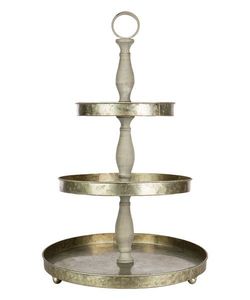 Centro de mesa Soporte de pastel de metal de 3 niveles perfecto para bodas cumpleaños panadería fiestas de lanzamiento y hogar postre esquina estilo necesidades - Product Image 1