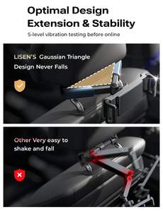 Support de tablette universel pour voiture LISEN avec rotation à 360 degrés, bras pliable pour iPad Pro Air Mini <span class=keywords><strong>Samsung</strong></span> <span class=keywords><strong>Galaxy</strong></span> Tab, siège arrière, voyage pour enfants - Product Image 2