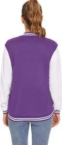 เสื้อแจ็คเก็ตเลตเตอร์แมนผู้ชายสำหรับฤดูหนาว ให้ความอบอุ่น สวมใส่สบาย คอตั้ง ปักโลโก้ด้านหน้า กันลม คุณภาพสูง เป็นมิตรกับสิ่งแวดล้อม แห้งเร็ว ระบายอากาศได้ดี - Product Image 3