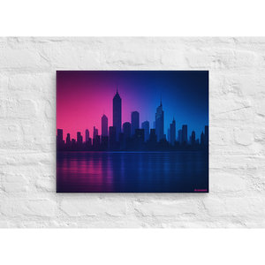 ภาพพิมพ์บนผ้าใบบางสไตล์โมเดิร์นแบบนามธรรม งานแฮนด์เมดจาก Skyline Radiance IB Studios คุณภาพระดับพิพิธภัณฑ์ ภาพพิมพ์สีน้ำมัน ทิวทัศน์ธรรมชาติ - Product Image 1