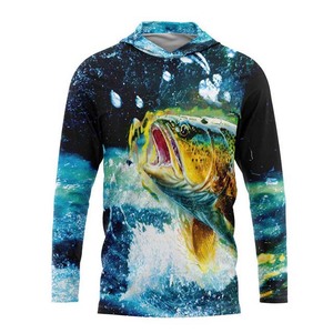 Camisa de Pesca de Manga Larga para Hombre, Impresión por Sublimación, Protección Solar UPF 50 Anti-UV, Top Deportivo para Exteriores - Product Image 5