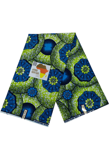 Tissu africain en coton ciré 100% naturel, écologique, antibactérien, tissé, imprimé numérique floral, poids moyen, pour chemise - Product Image 6