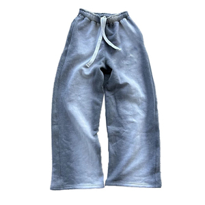 Service OEM, pantalon de survêtement décontracté en molleton français vintage, ample et évasé, de haute qualité, personnalisé, lavé à l'acide, écologique, séchage rapide, pour hommes, soleil - Product Image 1
