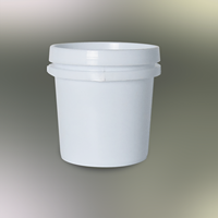 Seau cylindrique en plastique blanc de 1 litre en PP vierge + PE, emballage multi-usages pour usage industriel, y compris les cosmétiques, personnalisable