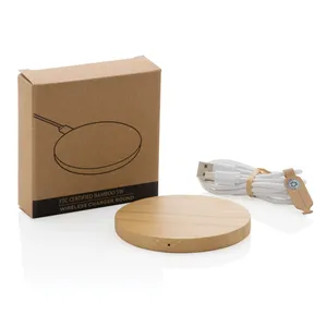 Caricatore Wireless 5W Eco-Friendly in Bambù, Gadget per Forniture da Ufficio - Product Image 6