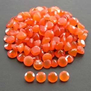 6mm Natural cornalina facetada corte redondo sueltas piedras preciosas semipreciosas mayorista oferta a granel a precio de fábrica proveedor regular ahora - Product Image 1