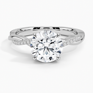 Anillo de compromiso de plata 925 elegante Halo oculto LabGrown diamante acento diseño elegante propuesta de boda anillo de promesa regalo para ella - Product Image 1