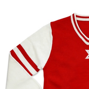 Añadir logotipos personalizados Sigma Red & White University La mejor calidad Invierno Manga larga Hermandades y fraternidad universitaria Suéteres Cardigans - Product Image 3