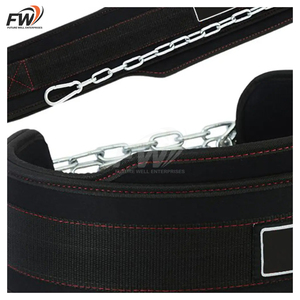 Cinturón de cadena con peso personalizado de cuero negro de alta calidad y resistencia para levantamiento de pesas y boxeo. - Product Image 5