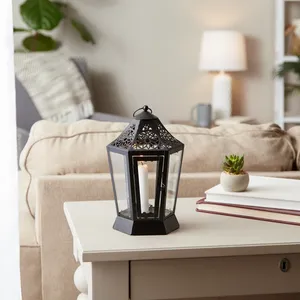 Farol de vela metálico dorado hecho a mano con troquelado y estampado para decoración de hoteles, restaurantes y hogares, uso en el Día de San Valentín, venta al por mayor, indio - Product Image 4