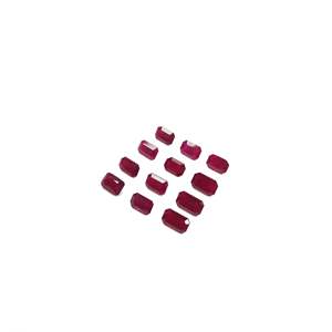 Rubis naturel de Birmanie non traité, taille octogonale et taille coussin, 3x5mm et 4x6mm, pierres précieuses en vrac de qualité supérieure avec traitement thermique - Product Image 4