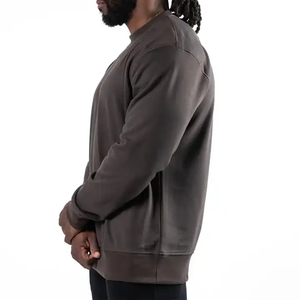 Sweat-shirt à col rond en molleton de haute qualité personnalisé, lourd, pour homme, sweat-shirt à capuche - Product Image 5