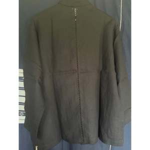 <b>Black</b> Asymmetrical Lace <b>Linen</b> Satin <b>Shirt</b> Woven Cotton Tank Top with Woven Style Print Loose Fit XL L Sizes for Summer Parties - Product Image 3