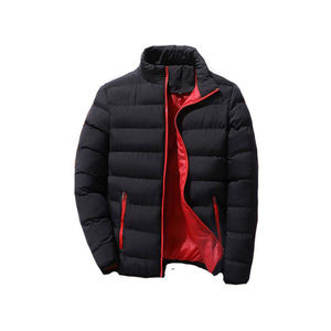 2023 vente en gros hommes hiver coton-rembourré veste respirant col montant haute rue Style XL taille motif cuir polaire - Product Image 6