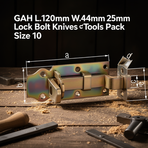 GAH L.120mm W.44mm 25mm Couteaux et outils à verrouillage par boulon, lot de 10 - Product Image 3