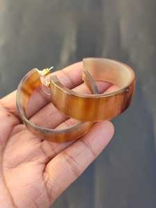 Boucles d'oreilles pendantes en corne de buffle écologiques de qualité supérieure, bijoux élégants faits à la main, modernes pour femmes, idée de cadeau de mariage unique - Product Image 2